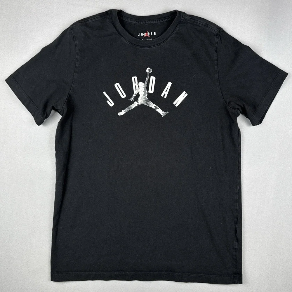 Nike Air Jordan Jumpman T Shirt Mens Large Black Basketball Logo Tee